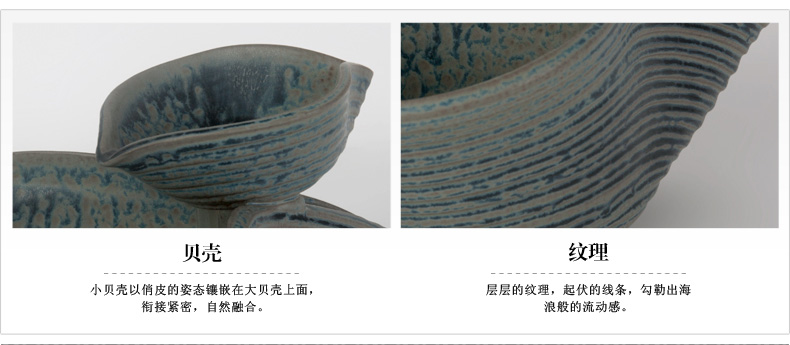 
                                        万仟堂 流水摆件 流水器 陶瓷 装饰 艺术 家装摆件 创意家居 日月同辉贝壳 日月同辉                