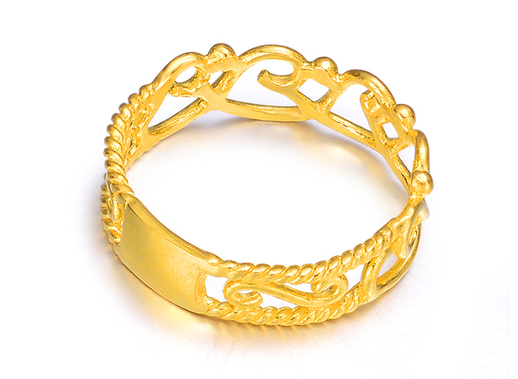 千足金黄金戒指款式周生生黄金价格查询|[新品