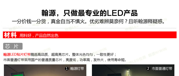 
                                        洲明翰源led灯带客厅灯带贴片灯条暖白SMD5050-60超亮光带背景墙灯 2016家装-客厅款6W//米 暖白光                