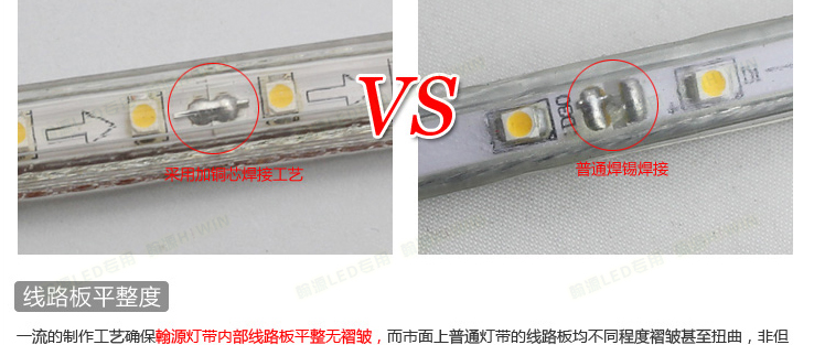 
                                        洲明翰源led灯带客厅灯带贴片灯条暖白SMD5050-60超亮光带背景墙灯 2016家装-客厅款6W//米 暖白光                