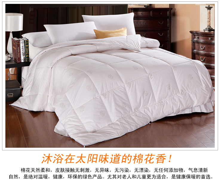 三和家纺 被子 被芯 棉被 春秋双人被100%纯棉