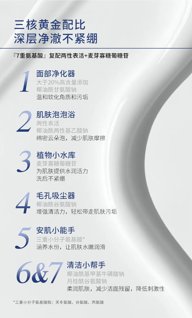 安碧妍氨基酸深层清洁毛孔控油泡沫洁面乳敏感肌温和保湿洁面乳洗面奶 洁面乳一支（共120g）