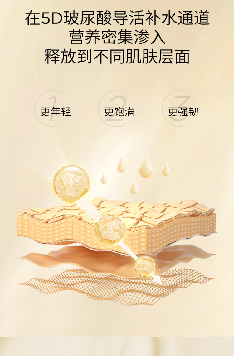 夸迪 华熙生物5D玻尿酸熬夜弹嫩盈透涂抹面膜补水保湿呵护面膜 涂抹面膜-50g