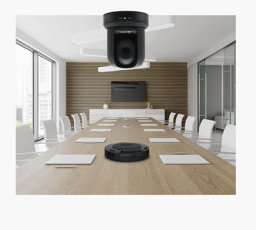 音络大型视频会议室标准集成解决方案(会议摄像头/摄像机 有线一拖三