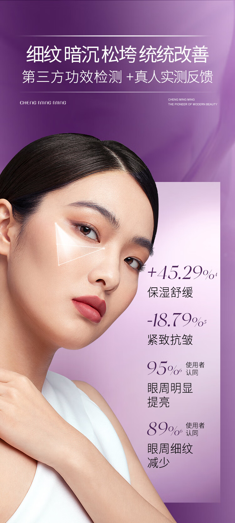 鄭明明眼霜抗皱淡化细纹提拉紧致眼精华保湿补水护肤品套装生日礼物女 升级款眼部套组