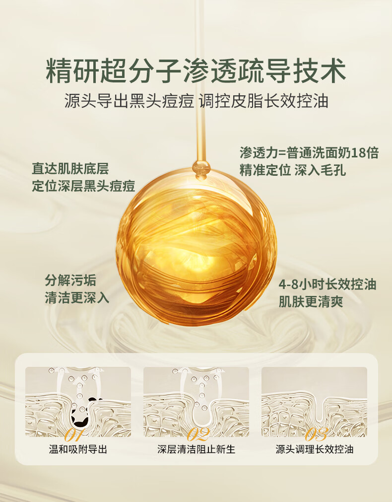 SKISGEM原装进口洗面奶除螨虫祛痘去黑头粉刺氨基酸控油男女士洁面慕斯 【灭螨清痘】洁面慕斯120ml
