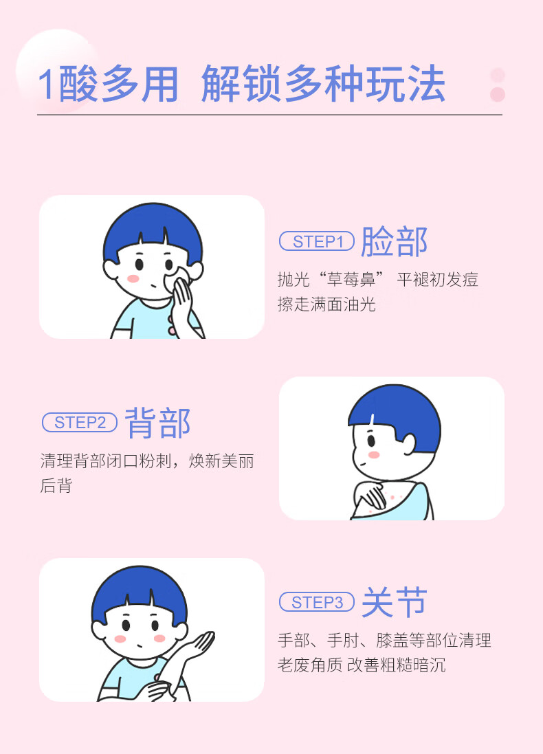 芙清密钥 水杨酸棉片控油洁面清洁角质毛孔闭口粉刺黑头湿敷
