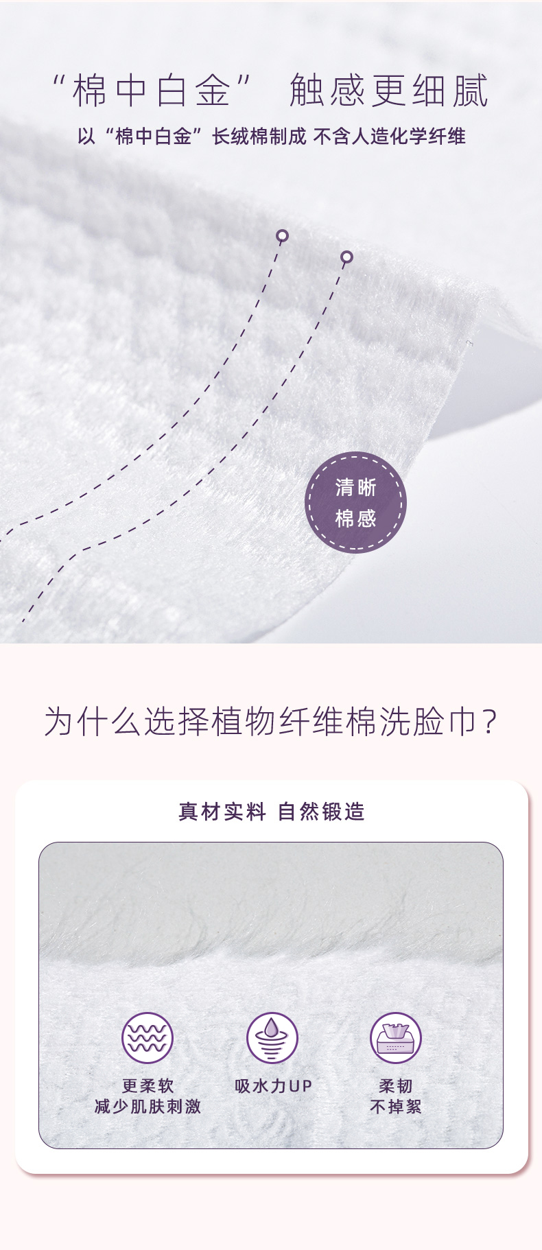 everbab 艾蓓拉团团棉花加厚洗脸巾洁面巾一次性擦脸巾棉柔巾不掉絮便携 【60张】XXL加厚抽取款