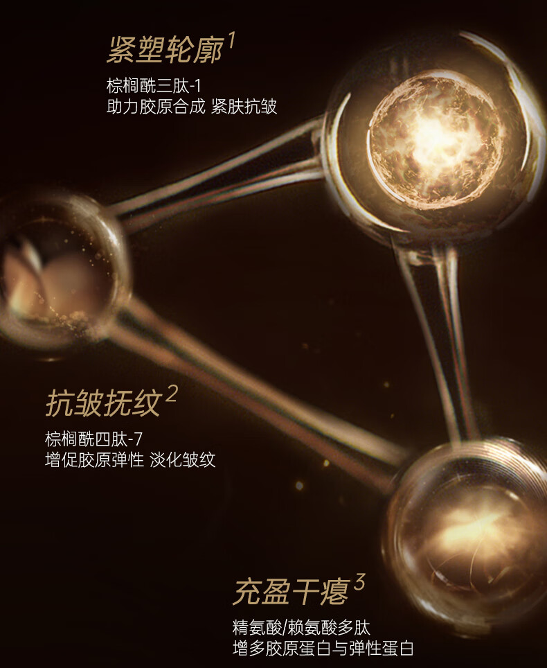 仁和匠心抗皱面霜淡化细纹干纹精华霜补水高保湿提拉紧致润肤霜 黑绷带玻色因抗皱精华霜50g/瓶