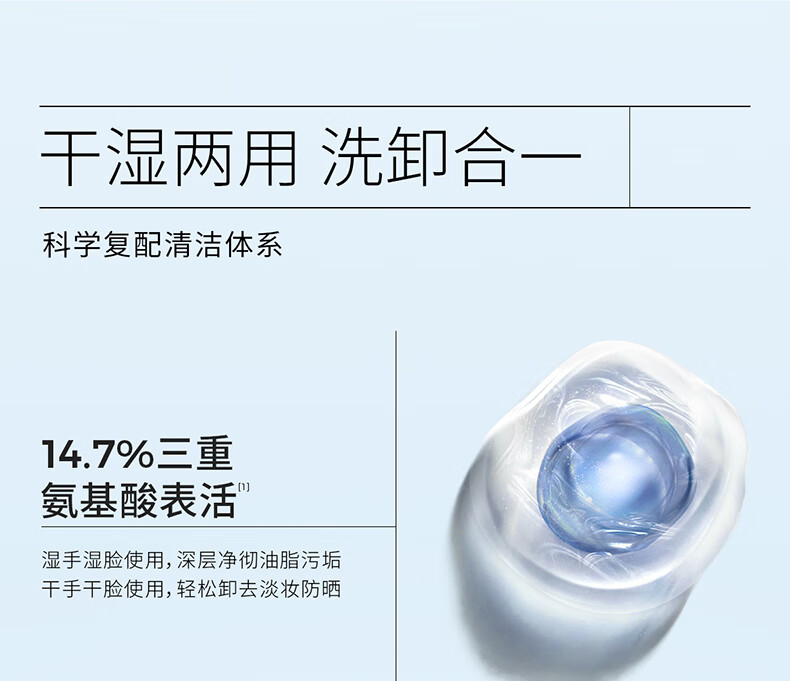 ddg 蓝胖子洁颜蜜氨基酸洗面奶女清洁毛孔控油洗卸二合一温和洁面 200ml（享B5面膜1片）