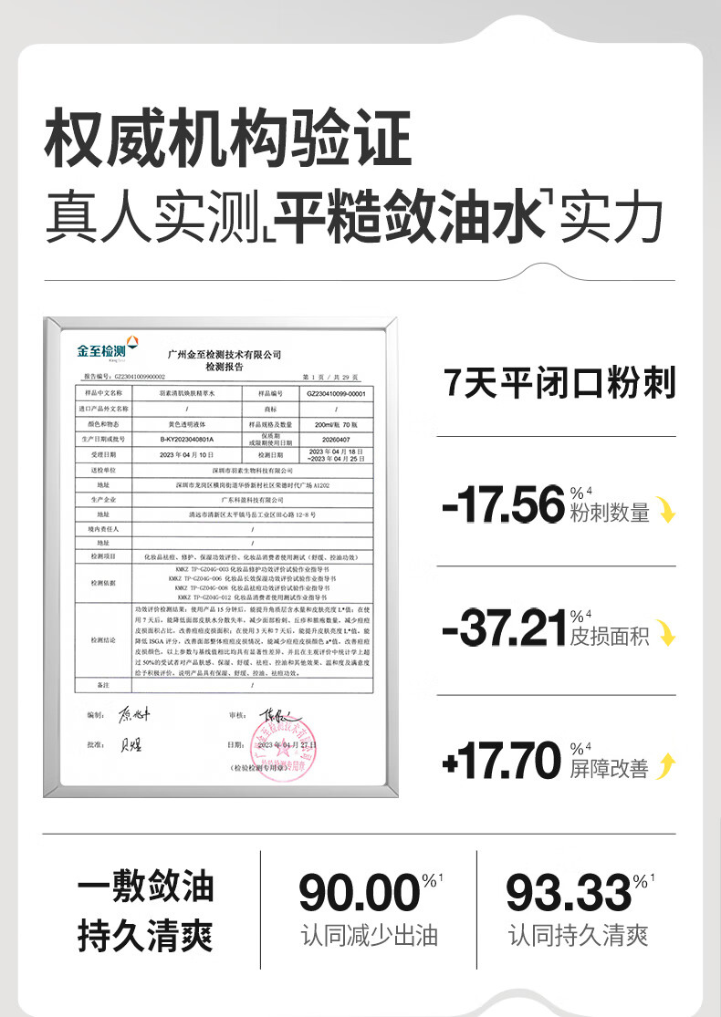 羽素毛孔收敛水去闭口控油无酸可湿敷收缩毛孔精萃爽肤水护肤补水 【新品】清肌焕肤精萃水200ml*1