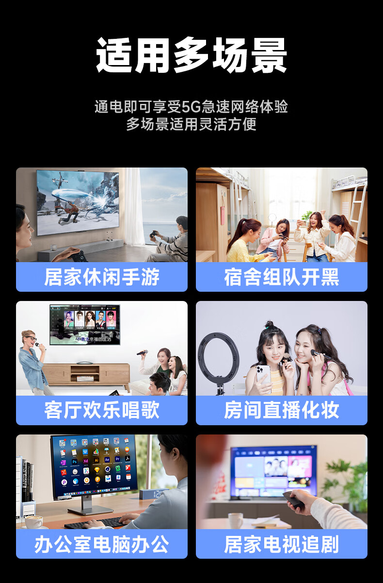 夏新5G cpe路由器无线移动随身w流量5G无线网通用全国ifi免插卡无限流量2024款十大排名全国通用无线网流量卡上网宝 【5G顶配性能版】详情图片16