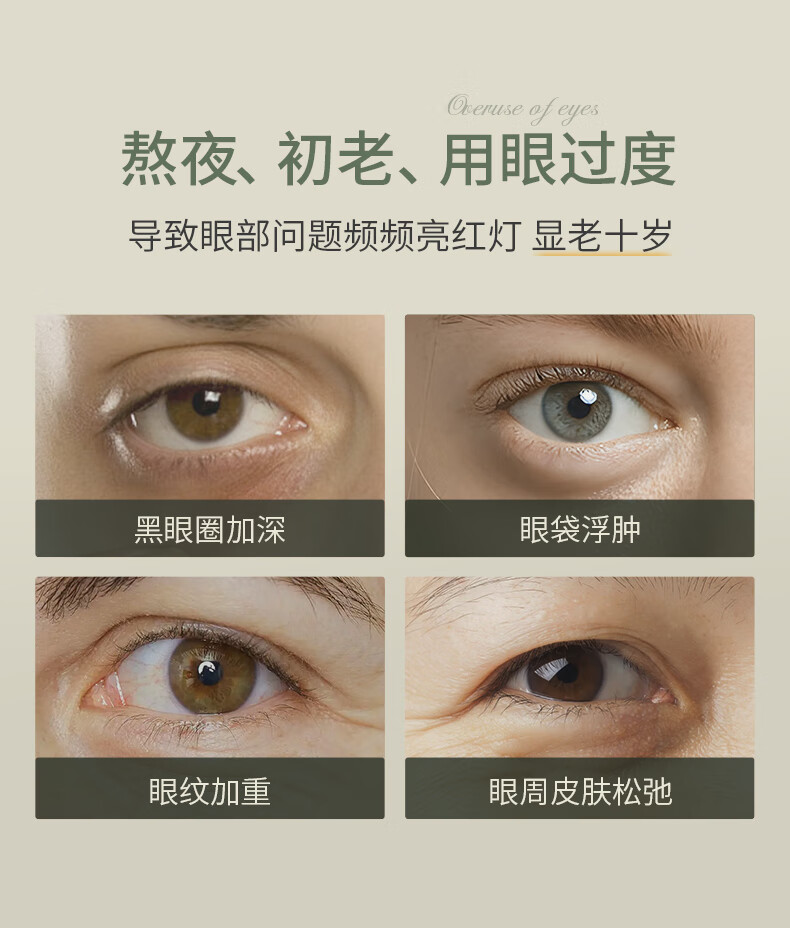 SKISGEM原装进口眼霜改善黑眼圈眼袋淡化细纹抗皱紧致眼周护理男女士 【97%顾客选】改善重度眼圈60g