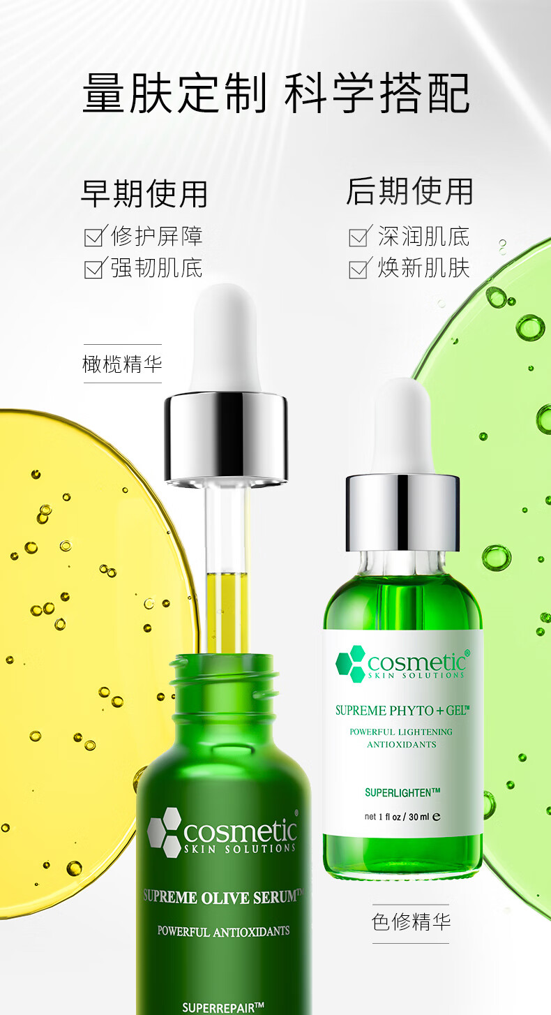 希妍萃（Xiyancui）CSS橄榄积雪草舒颜精华液 油橄榄精华补水保湿 修护护肤品 橄榄精华 30ml