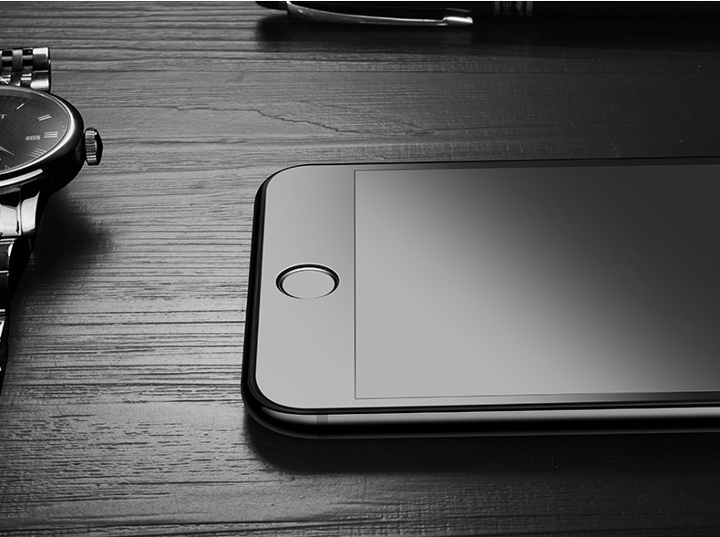 新视界 苹果8/7/6/6s钢化膜 iPhone8/7/6/6sPlus钢化膜全屏覆盖手机膜玻璃膜男 6P/6sP/7P/8P通用蓝光白色4片装