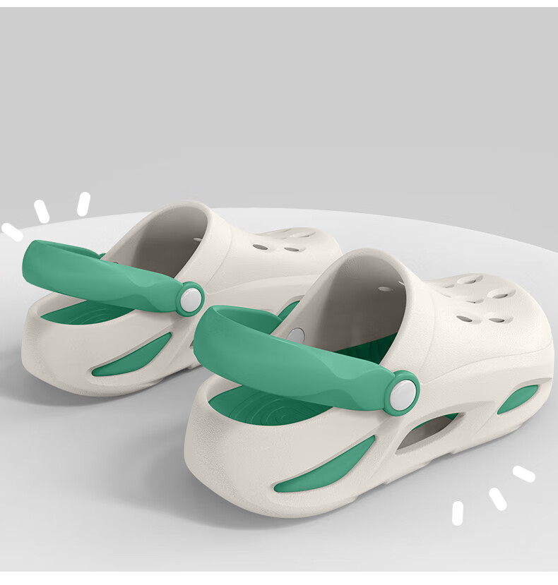 Qisefang Перфорированные мужские шлепанцы, спортивные сандалии с эффектом "squishy", летние утолщенные пляжные нескользящие женские шлепанцы, черные, размер 44-45