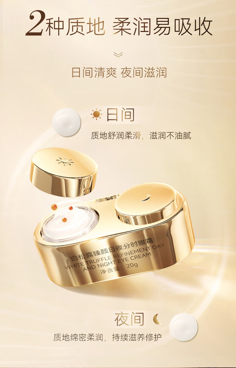 RSAS抗皱眼霜眼袋霜 淡化细纹黑眼圈提拉紧致 日夜分时眼霜20g