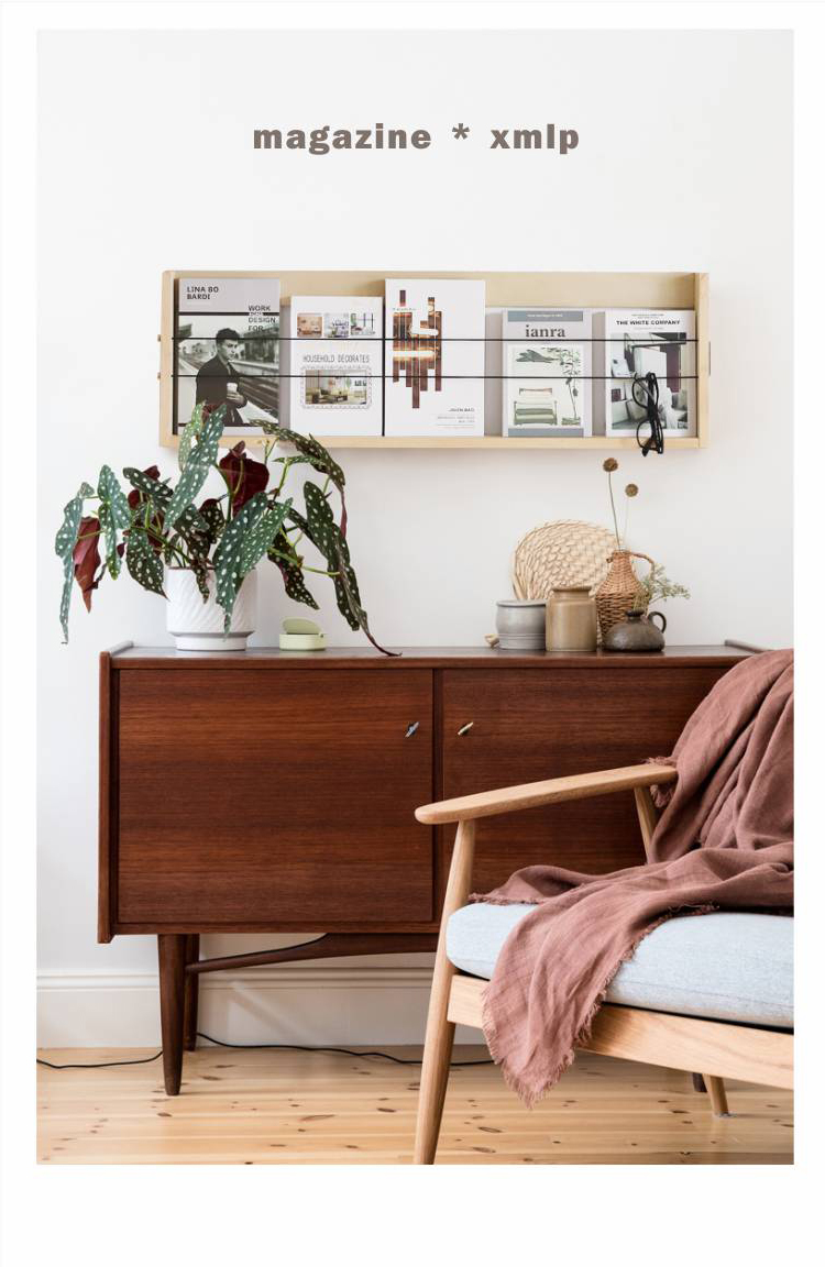 小木良品壁挂书报架杂志收纳架卧室墙上报刊置物架客厅墙面实木书报架 A款 时光书架