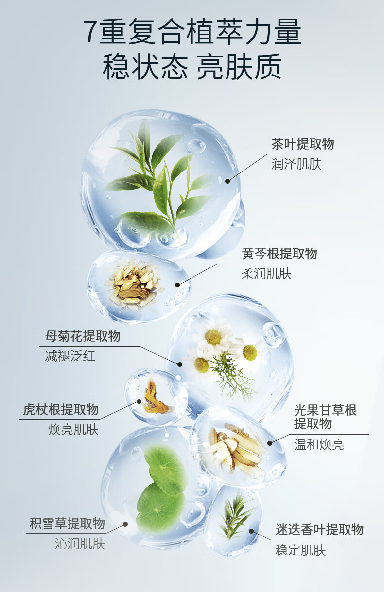 希熙 白藜芦醇透亮极光水乳组合补水滋润清爽护肤男女套装 水+乳+洁面+面霜+精华液