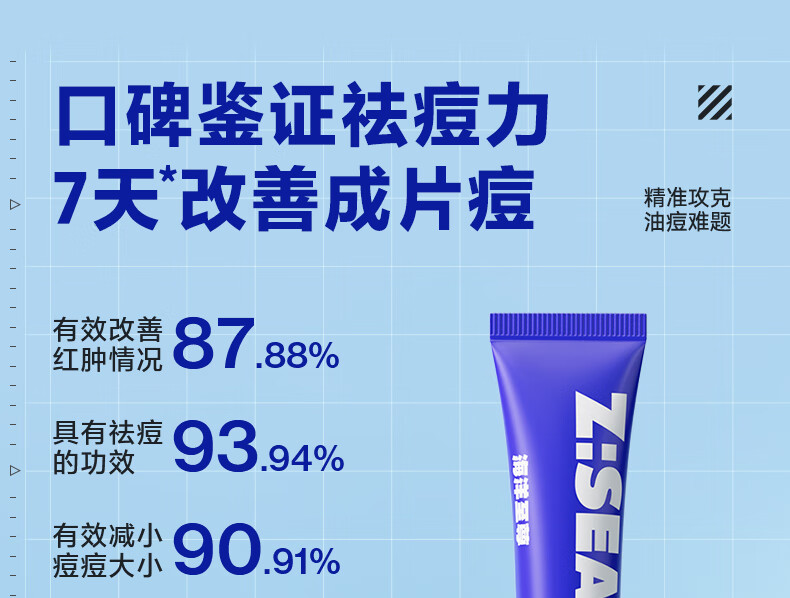 海洋至尊清肌祛痘膏淡化痘印青春豆豆收缩毛孔闭口粉刺凝胶男士 单瓶装20g