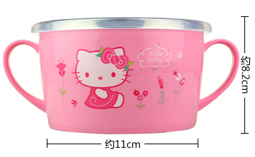 
                                        【京东超市】Hello Kitty 凯蒂猫 不锈钢儿童碗 500ML 粉红色                