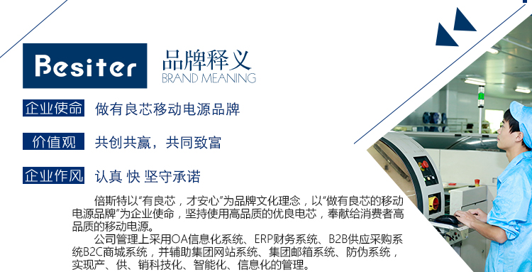 倍斯特 10000毫安 移动电源/充电宝 聚合物 双USB输出 0127卡布琪 白色
