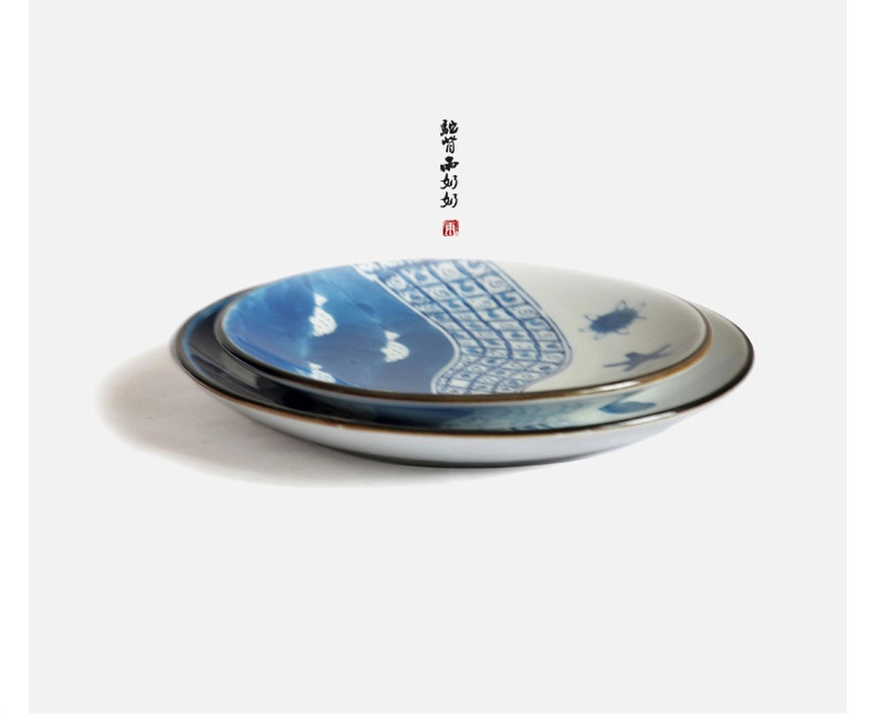 亿嘉IJARL lototo创意陶瓷日式手绘菜盘碟子饭盘圆盘 海韵小号