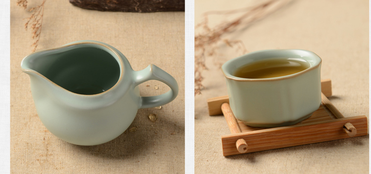 馨铭堂 石瓢壶汝窑茶具 花梨茶盘带电热炉整套功夫茶具套装
