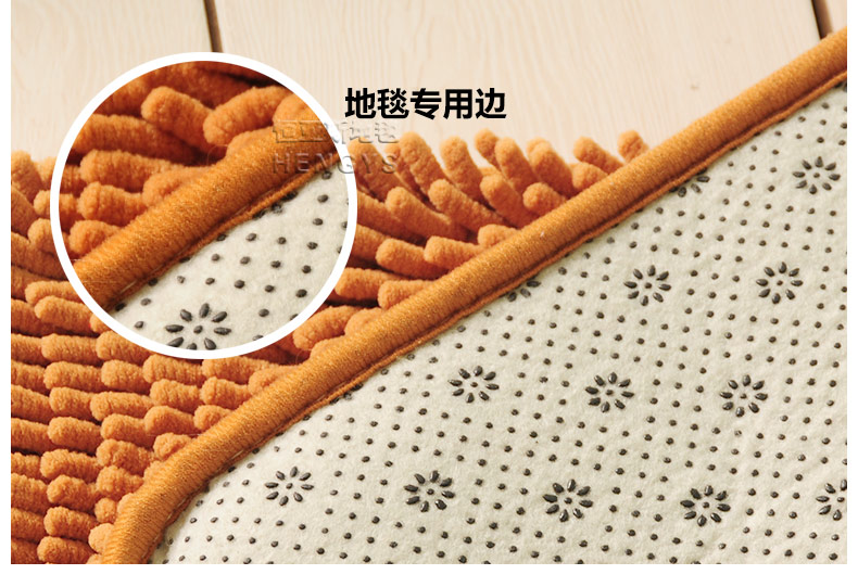 恒亚斯心形雪尼尔地垫门垫卧室浴室门口吸水防滑地垫50*60cm脚垫 紫色 50*60厘米心形