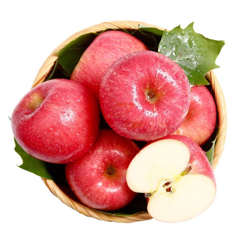 华圣 陕西精品红富士苹果 8个 一级铂金果 1.7kg 果径