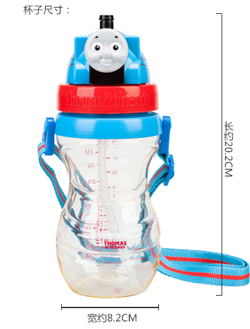 托马斯&朋友（Thomsa&Friends）儿童3D背带PA吸管水壶400ml（托马斯）4742TM