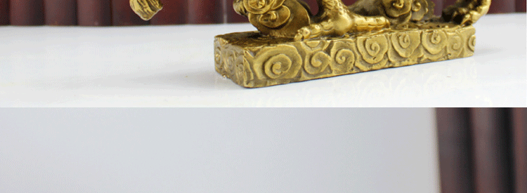 
                                        聚善缘铜质汉龙摆件十二生肖龙家居装饰品工艺品摆设桌面摆件礼品室内玄关酒架书柜手艺术品 中号 0.8公斤净重                