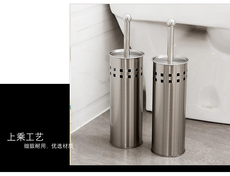 
                                        
                                        欧润哲 马桶刷 不锈钢砂光双排冲孔浴室卫生间清洁厕所刷座 2只套装                