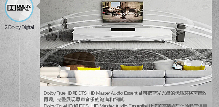 飞利浦（PHILIPS）HTD3540 音响 音箱 家庭影院 功放 DVD 5.1声道音箱 高清1080P USB连接 卡拉OK（黑）