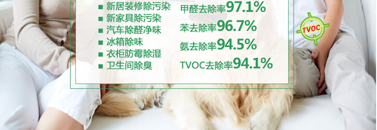 
                                        
                                                            绿驰 1600g纳米矿晶装修家具汽车甲醛清除剂 去除甲醛苯除油漆味 竹炭活性炭碳包强力除味剂                