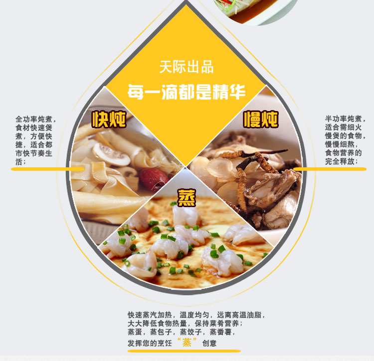 
                                        
                                        天际(TONZE)电炖锅隔水炖 煮粥煲汤BB粥DGD10-10QWG 1L                