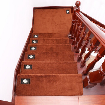 可定制】高密加厚实木楼梯踏步垫免胶自粘家用 欧式楼梯地毯满铺防滑