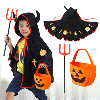 披风道具装饰品儿童万圣节装饰儿童玩具cosplay演出服表演服 小恶魔黑