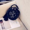 DALFR Women Leather Handbags Casual Pu Shoulder Bag Women Clock Shape Crossbody Bags Luxury Handbags Women Bags Designer go meetting genuine leather women s handbags high quality cowhide women shoulder bags cow leather wings crossbody messenger bag