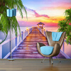Пользовательские обои Mural 3D Sunset Seaside Gallery Scenery Фотография Обои для рабочего стола для телевизора с диваном для гостиной Комната для прихожей для прихожей