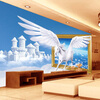 Пользовательские обои для фото Blue Sky White Clouds Horse Creative Art Living Room 3D Wall Mural Wall Wall Home Decor Modern Painting luxury wall sconce fixture k9 crystal wall light sconces home decor wall lamps beside modern led lights for living room bedroom