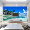 Пользовательские обои 3D Mural Нетканые спальни Livig Room Телевизор Диван Фон Обои Wall Ocean Sea Beach 3D Photo Wallpaper Home Decor