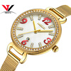 NIBOSI Женские часы Мода Lady Watch Роскошный бренд кварцевые наручные часы Золотой водонепроницаемый хрусталь платье сетки ремешок Relogio Feminino