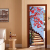 3D Stereo Stairs Red Tree Photo Wallpaper Living Room Study Классический домашний декор Настенный наклейка Mural PVC Wallpapers Papel 77cmx200cm shinehome black and white zebra strips wallpaper 3d photo rolls for walls 3 d livingroom wallpapers mural roll paper background