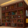 Обои для рабочего стола 3D стерео книжный шкаф книжная полка случайный кофе ресторан кабинет кабинет большой роспись обои домашний кабинет