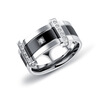 Кольца из нержавеющей стали для мужчин AAA CZ Cubic Zirconia Простые мужские свадебные ювелирные изделия Finger Ring Мужской подарок OR583