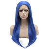 Iwona Synthetic Hair Lace Front Long Straight Blue Wig iwona synthetic hair lace front should straight light blue wig