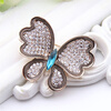 Великолепная Австрия Rhinestone бабочка цветок брошь Pin женщин антикварные золотые цвета насекомых броши ювелирные изделия дамы H