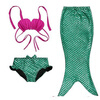 Hirigin 3PCS Girl Kids Mermaid Tail Swimmable Swimwear Swimsuit Girls Bikini 2017 Set Купальный костюм Причудливая одежда для костюмов daddy chen summer kids baby girls bikini swimsuit swimwear children bathing suit swimming bikini set for baby girls beachwear
