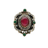 Новые турецкие женщины Vintage Ring Старинные золотые цветные полые цветочные кольца Индийские смолы Finger Jewelry Египетские сва